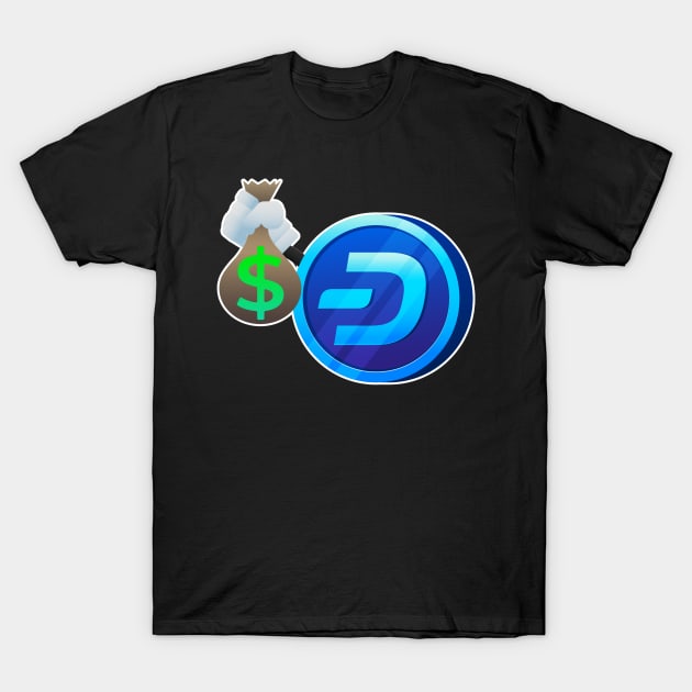 Dash Digital Cash - Dashy Money Bag T-Shirt by dash